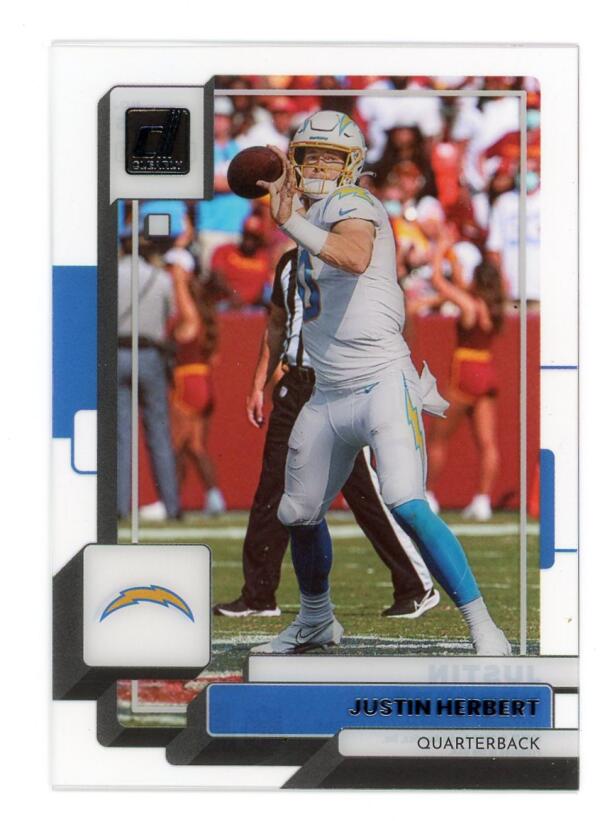 2022 DONRUSS CLEARLY #25 JUSTIN HERBERT  LOS ANGELES CHARGERS